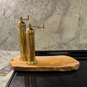 Olive Wood Serving Board with Raw Edge NWT